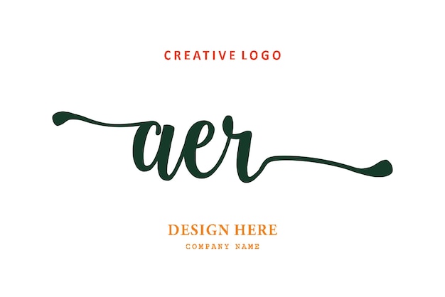 AER lettering logo is simple easy to understand and authoritative