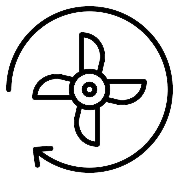 エアレーションアイコンのベクトル画像はラボに使用できます