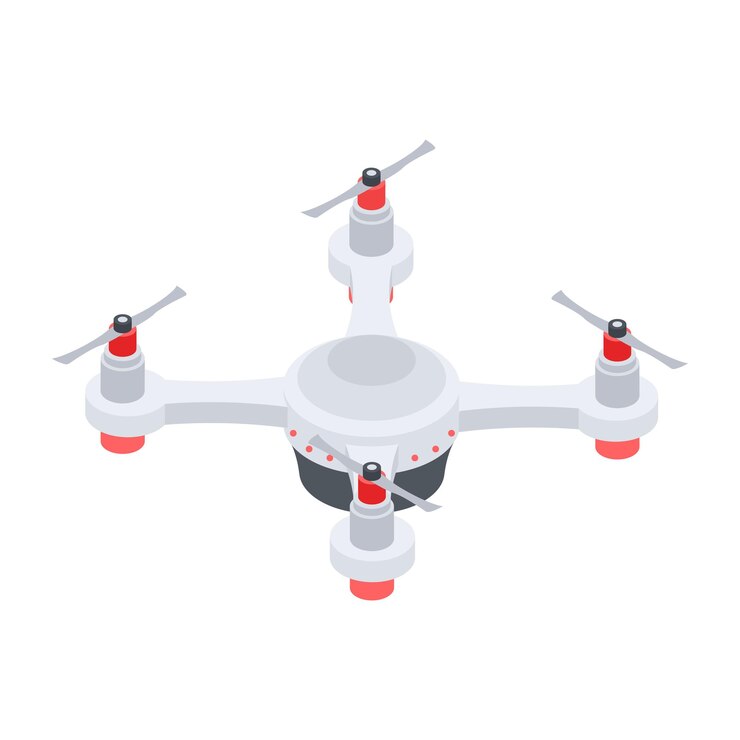 Vector aerial drones isometric icon