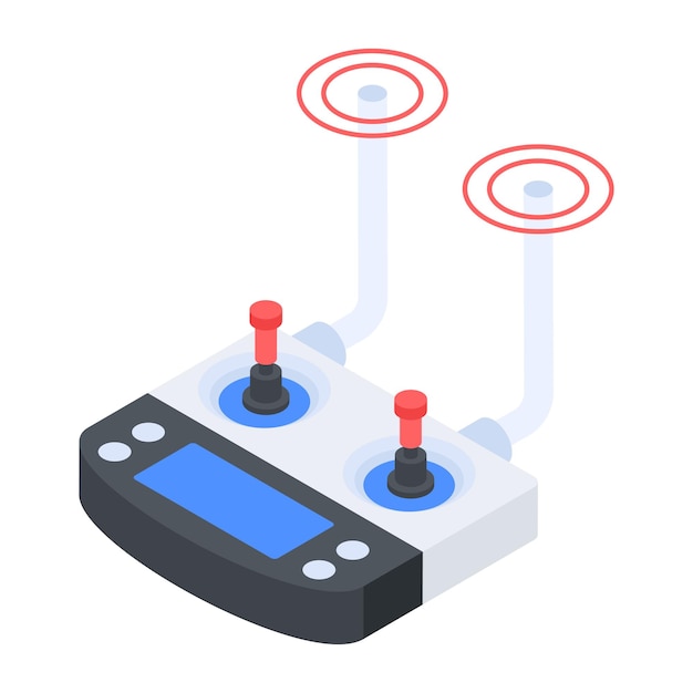 ベクトル aerial drones isometric icon (空中無人機のアイソメトリックアイコン)