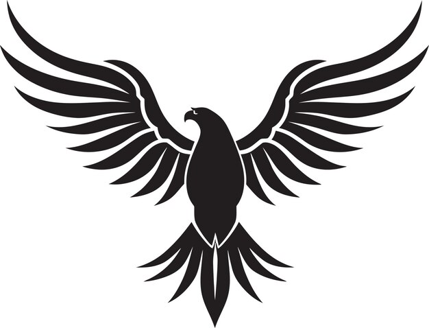 Aerial majesty black design iconic symbol unveiled black emblem