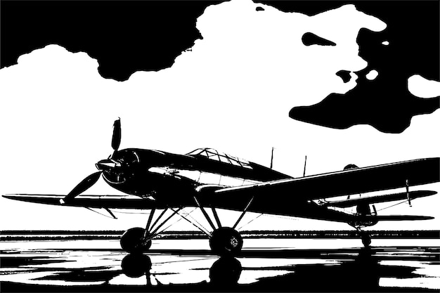 Vettore aereo sovrapposizione nera consistenza monocromatica su sfondo bianco sfondo di illustrazione vettoriale