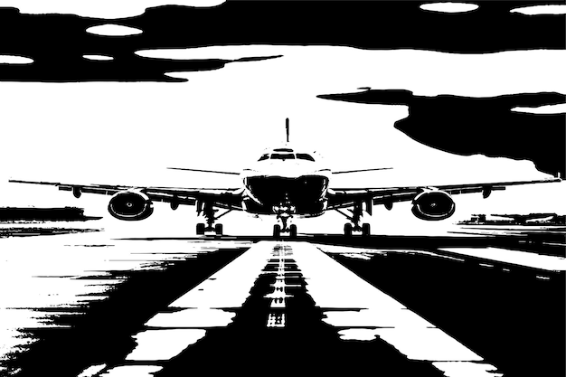 Vector aeroplane black overlay monochrome texture on white background vector illustration background