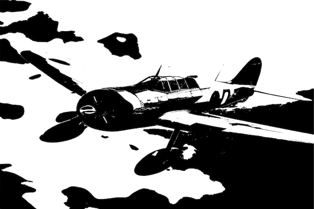 aeroplane black overlay monochrome texture on white background vector illustration background