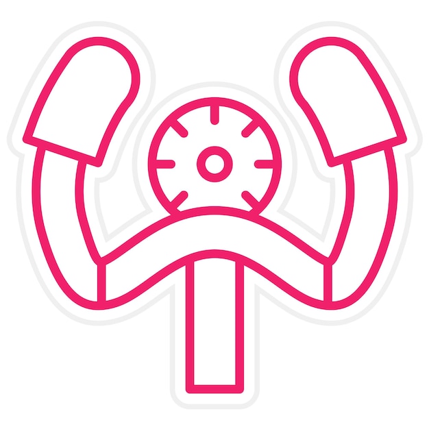 Vector aeroplane steering wheel icon style