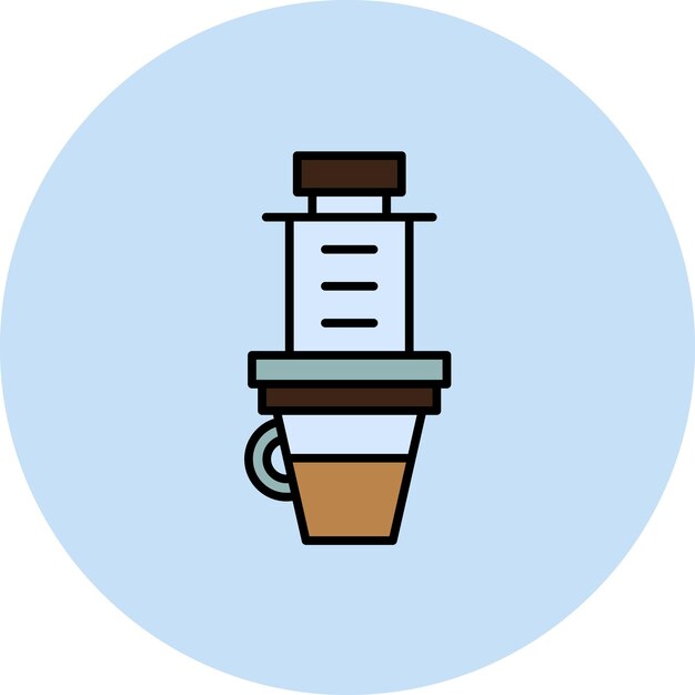 Aeropress Flat Illustration