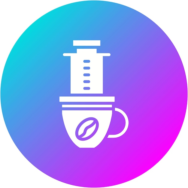 Vector aeropress vector icon can be used for coffee shop iconset