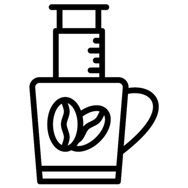 Aeropress vector icon illustration of Coffee Shop iconset