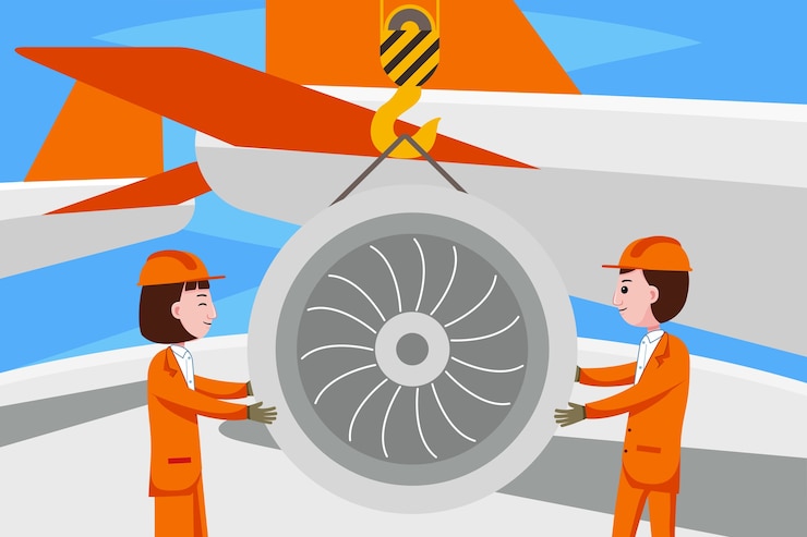 Vector aerospace engineer profession
