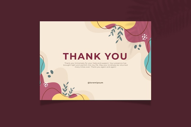 Aesthetic Abstract Thank You Card 7