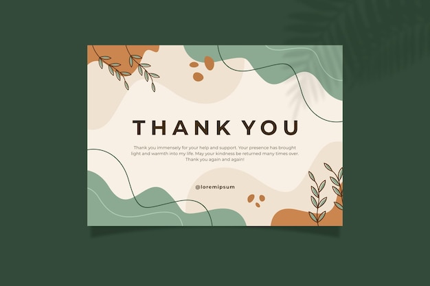 Aesthetic Abstract Thank You Card