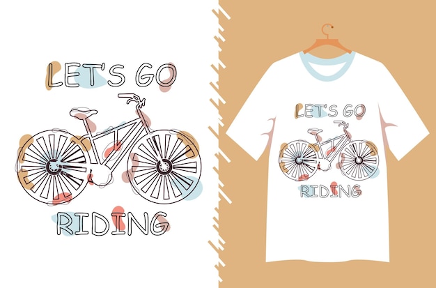티셔츠에 대한 미적 자전거 견적 디자인