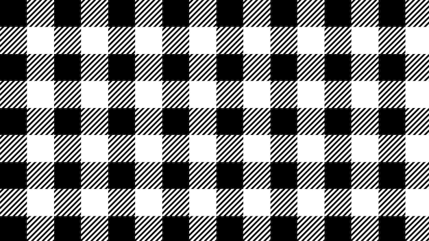 Aesthetic black gingham tartan checkers plaid checkerboard texture background illustration perfect for banner wallpaper backdrop postcard background