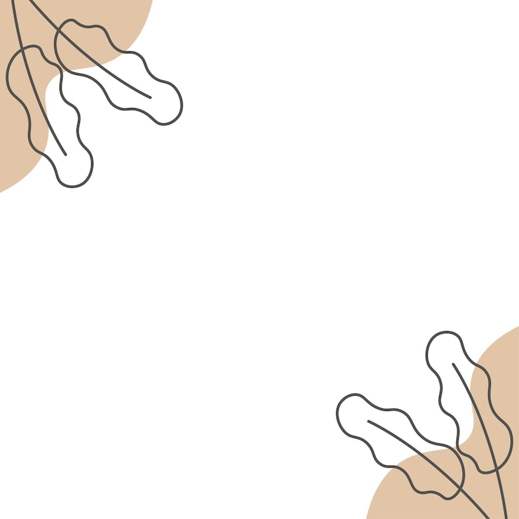 Vector aesthetic boho leaves corner decoration