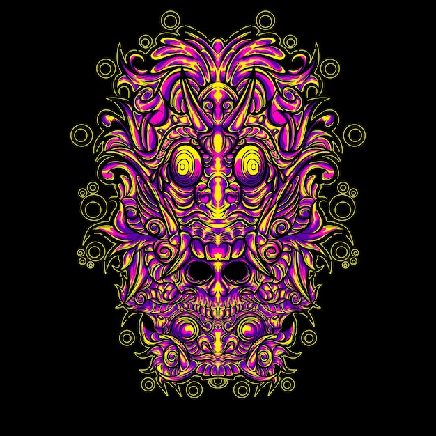 Aesthetic colored leak mask vector design