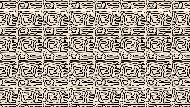 Вектор Эстетический современный печатный бесшовный узор с абстрактными формами и линиями мазков кисти