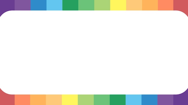 Vettore cornice arcobaleno colorato carino estetico minimale con carta da parati spazio testo illustrazione perfetta per sfondo cartolina sfondo e banner