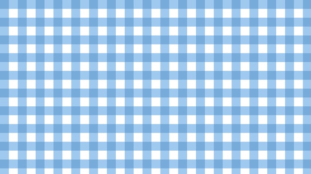 Aesthetic cute pastel blue gingham checkers plaid checkerboard seamless pattern background illustration perfect for wallpaper backdrop postcard background banner