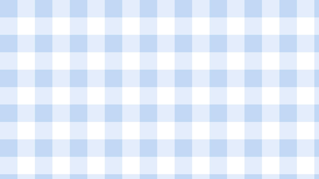 Vector aesthetic cute pastel blue gingham plaid checkers background illustration perfect for backdrop wallpaper postcard background banner