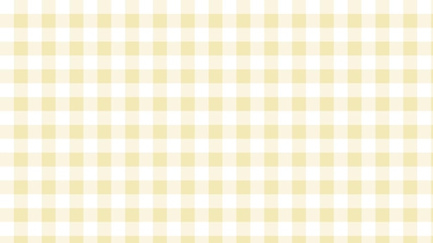 Aesthetic cute yellow gingham checkerboard plaid tartan pattern background illustration wallpaper