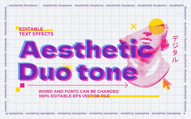 Aesthetic duo tone text effects