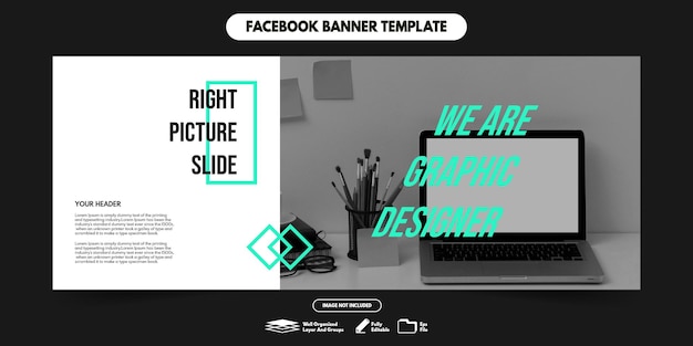 Vettore modello di banner facebook estetico