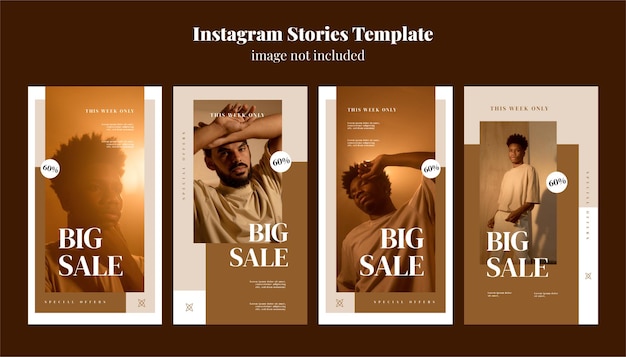 Vector aesthetic fashion sales instagram stories template 11