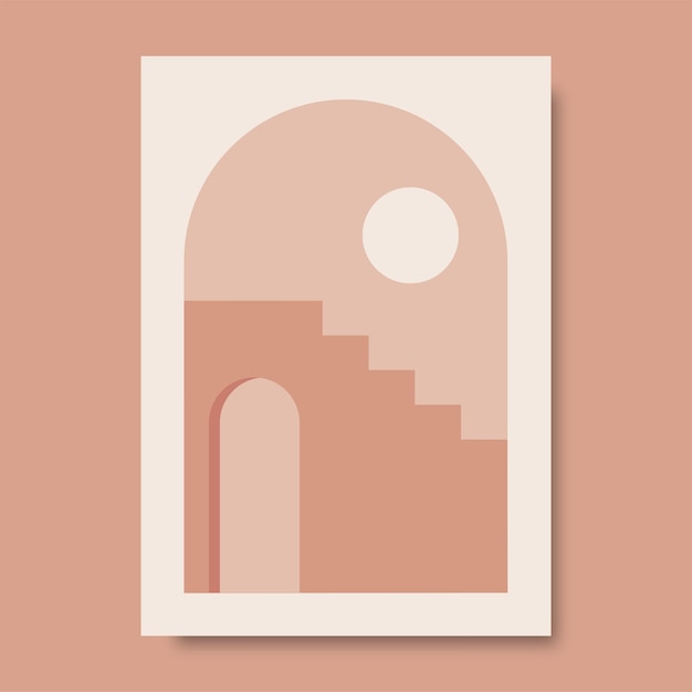 Aesthetic geometric architecture poster