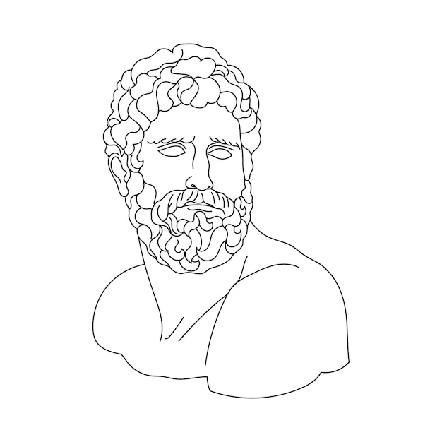 美的ギリシャ彫刻線画ギリシャ人ボヘミアンアンティーク古典像