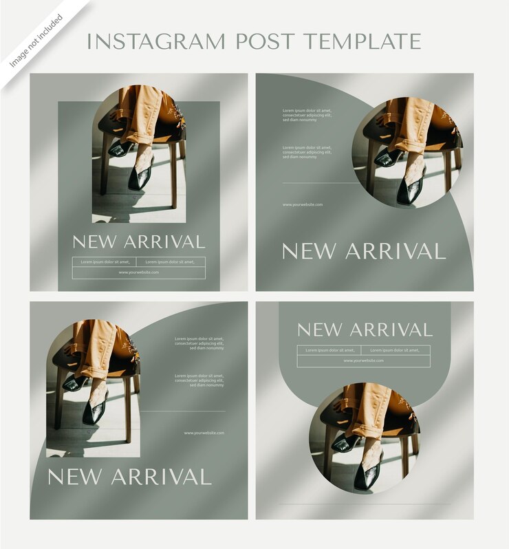 Вектор эстетичный шаблон ленты instagram