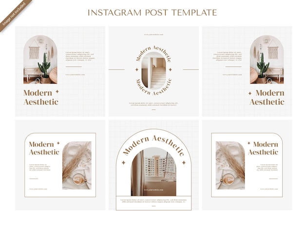 Modello di feed instagram estetico