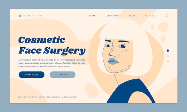美容医学と治療のランディングページテンプレート