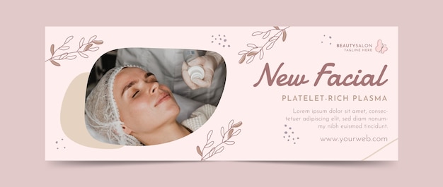 Vector aesthetic medicine and treatment social media cover template