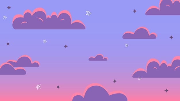 Vector aesthetic sky background illustration