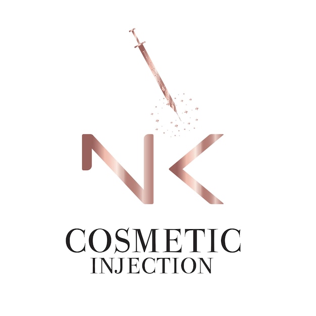 Vector aesthetics logo diy logo design injector logo plastic surgery logo beauty esthetician