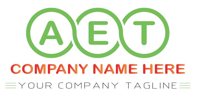 Aet letter logo design