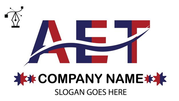 Vector aet letter logo