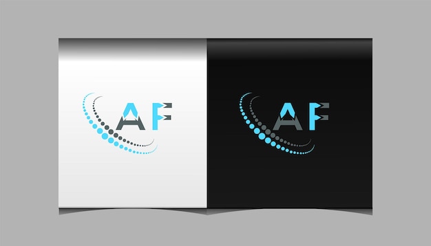 AF creatieve initialen brief logo ontwerp met vectorafbeelding