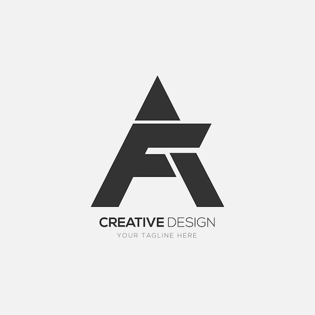 Af or fa creative triangle monogram logo