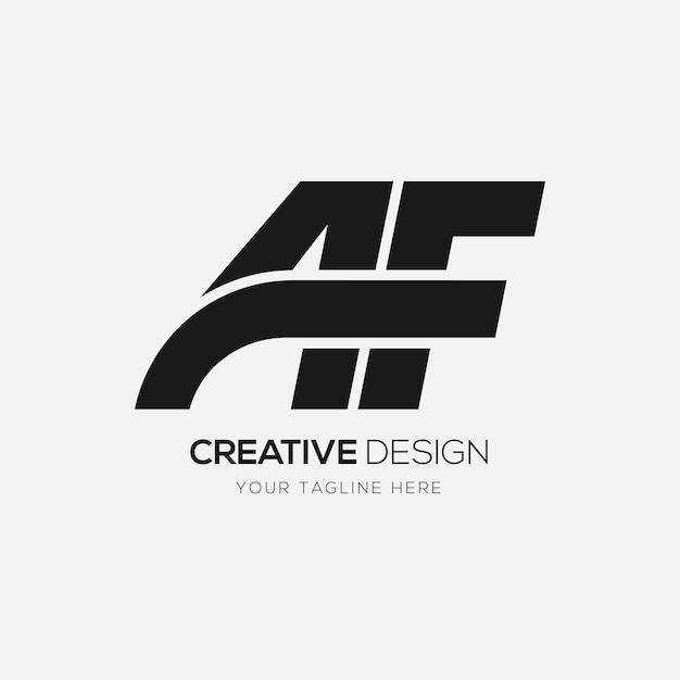 Vector af or fa monogram creative line letter logo