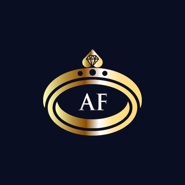 AF initial logo Wedding , jewelry logo vector template