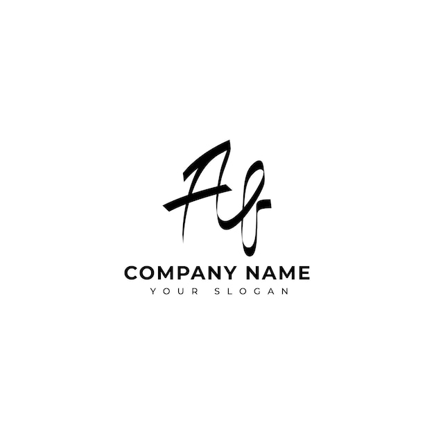 Af Initial signature logo vector design