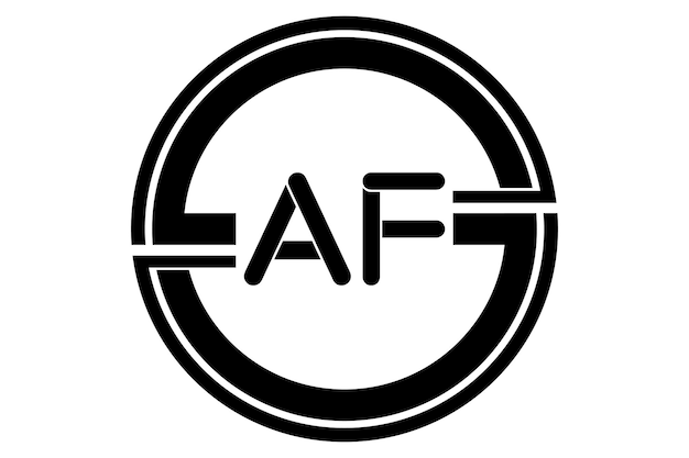 AF letter logo-ontwerp met cirkelvorm. AF cirkel en kubus vorm logo ontwerp. AF zeshoek vector log