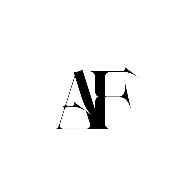 AF Monogram Logo Design letter tekst naam symbool monochroom logo alfabet karakter eenvoudig logo