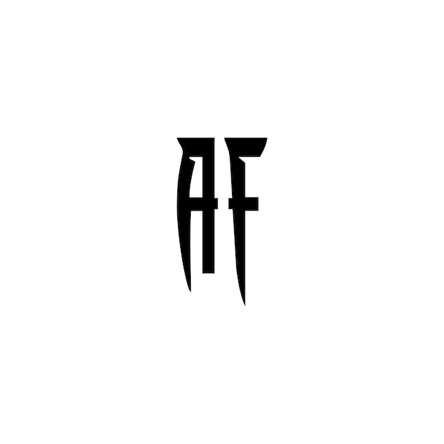 Vector af monogram logo design letter tekst naam symbool monochroom logo alfabet karakter eenvoudig logo