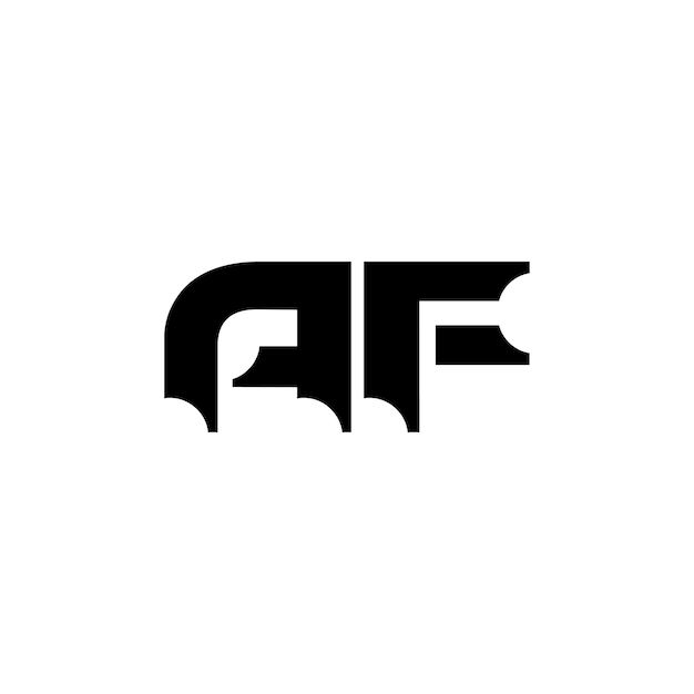 Vector af monogram logo design letter tekst naam symbool monochroom logo alfabet karakter eenvoudig logo