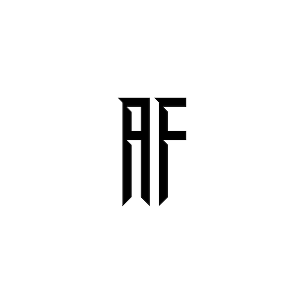 AF Monogram Logo Дизайн буква текст имя символ монохромный логотип алфавит символ простой логотип