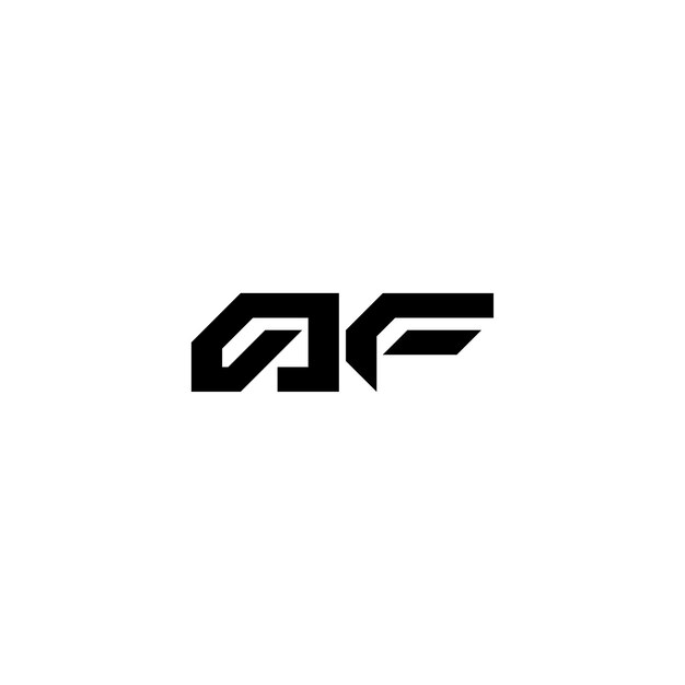 Af monogram logo design lettera testo nome simbolo logo monocromatico carattere alfabeto semplice logo