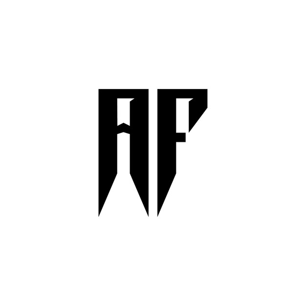 AF Monogram Logo Дизайн буква текст имя символ монохромный логотип алфавит символ простой логотип