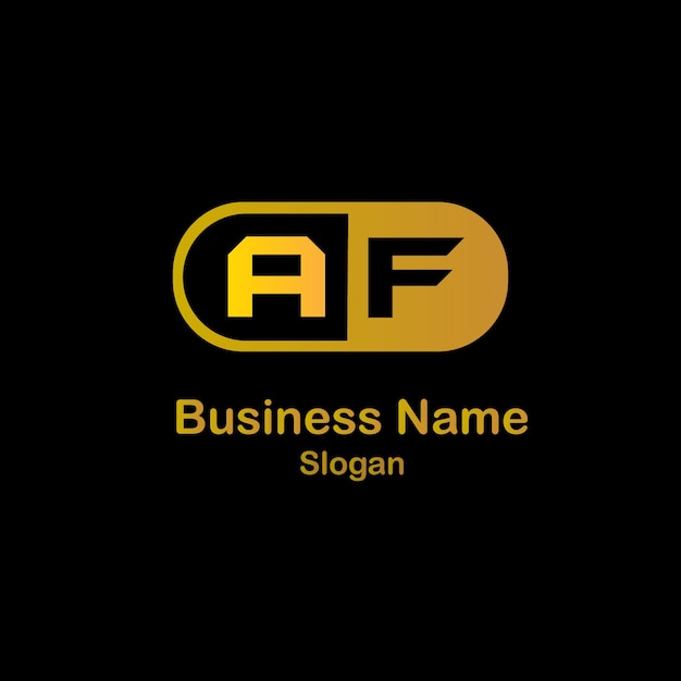 AF475 letter AF logo design